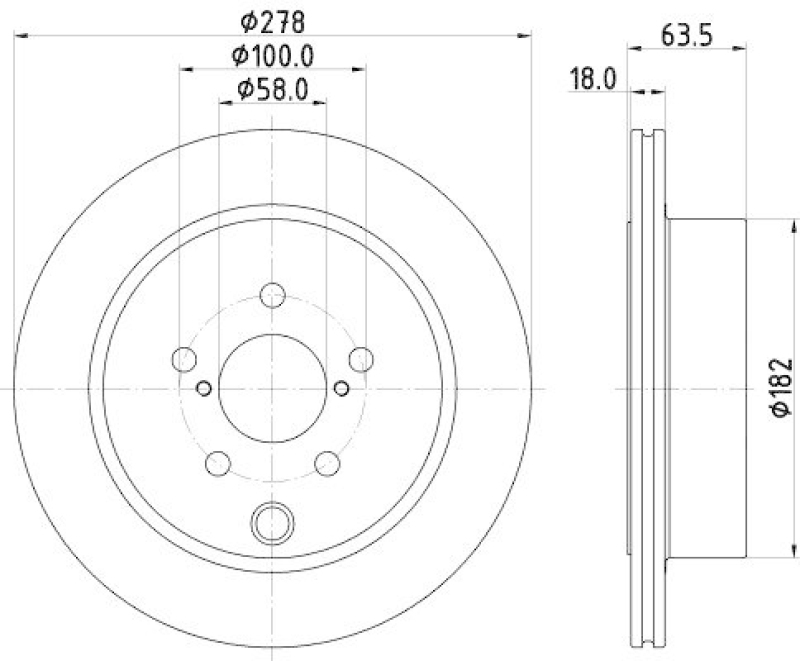 HELLA 8DD 355 123-101 Bremsscheibe