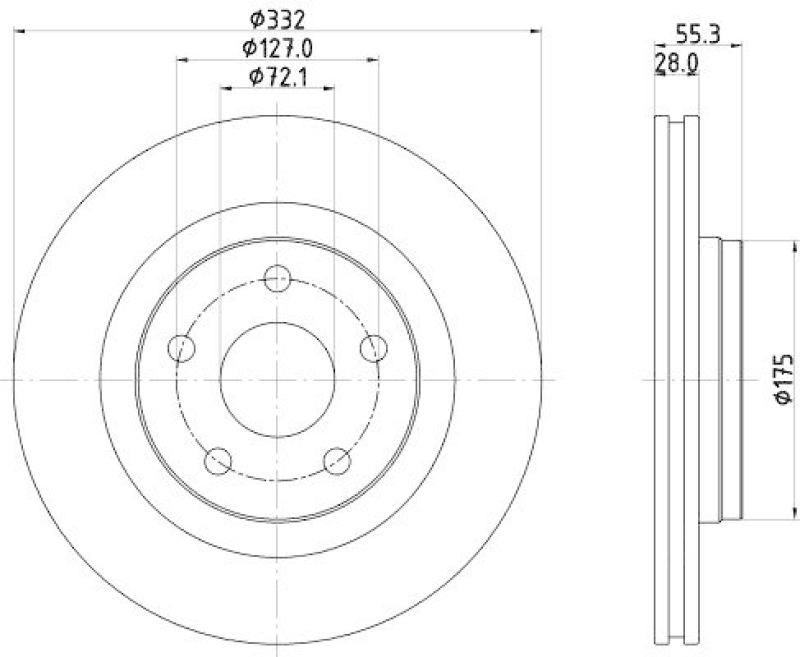 HELLA 8DD 355 123-141 Bremsscheibe