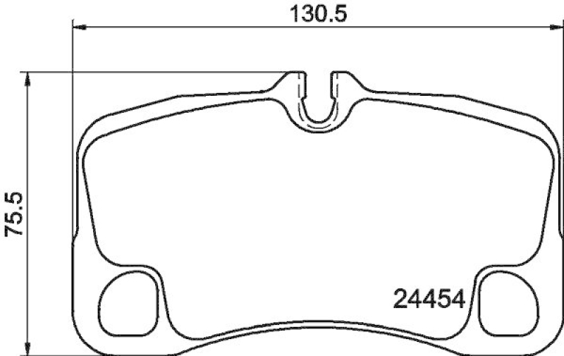 HELLA 8DB 355 013-791 Bremsbelagsatz, Scheibenbremsbelag für PORSCHE