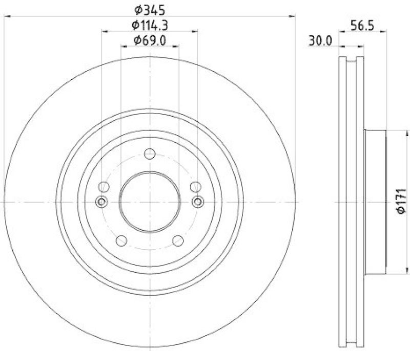 HELLA 8DD 355 132-651 Bremsscheibe