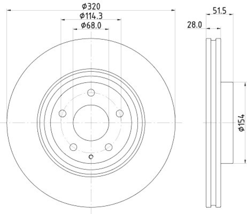 HELLA 8DD 355 132-691 Bremsscheibe