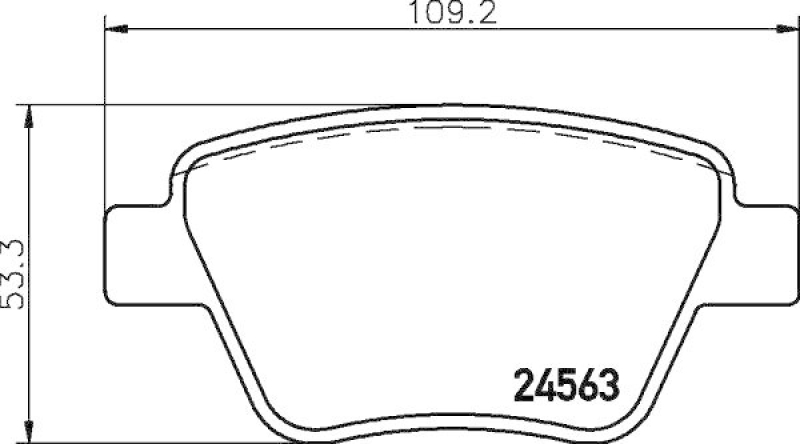 HELLA 8DB 355 014-021 Bremsbelagsatz, Scheibenbremsbelag für VW/SKODA/AUDI/SEAT