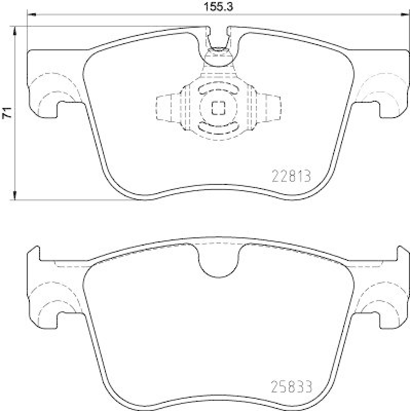 HELLA 8DB 355 036-491 Scheibenbremsbelagsatz