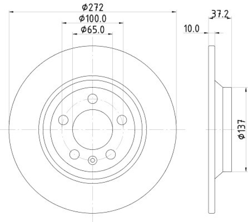 HELLA 8DD 355 132-701 Bremsscheibe