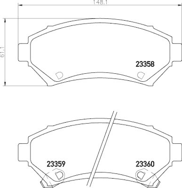 HELLA 8DB 355 016-951 Bremsbelagsatz, Scheibenbremsbelag für OPEL/CHEVROLET