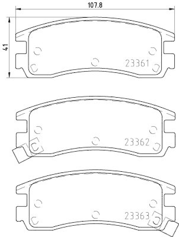 HELLA 8DB 355 016-961 Bremsbelagsatz, Scheibenbremsbelag für OPEL/CHEVROLET/CADILLAC