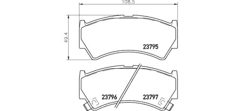 HELLA 8DB 355 017-031 Bremsbelagsatz, Scheibenbremsbelag für SUZUKI