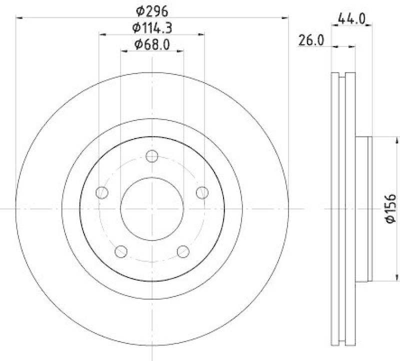 HELLA 8DD 355 125-521 Bremsscheibe