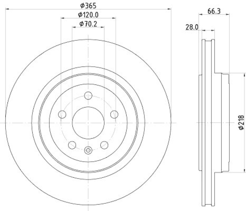 HELLA 8DD 355 132-901 Bremsscheibe