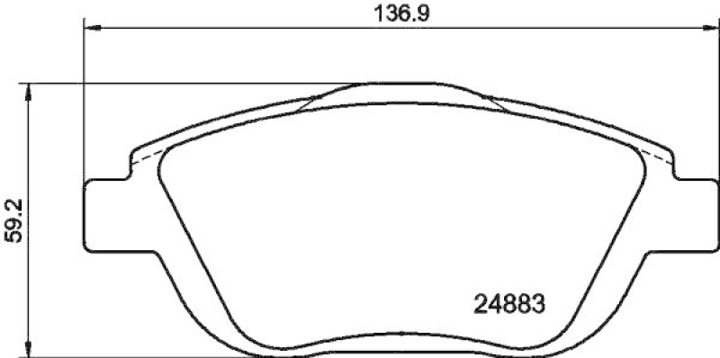 HELLA 8DB 355 014-551 Bremsbelagsatz Scheibenbremse