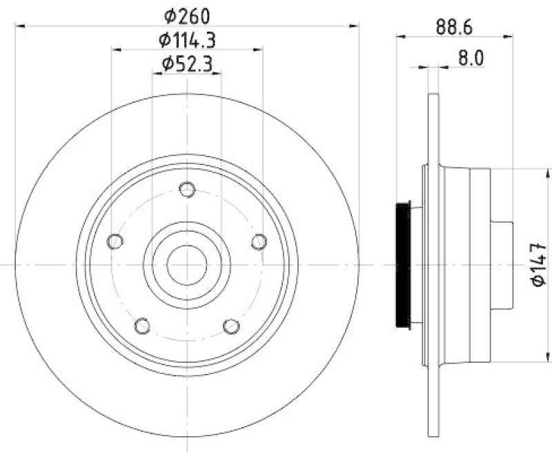 HELLA 8DD 355 126-481 Bremsscheibe