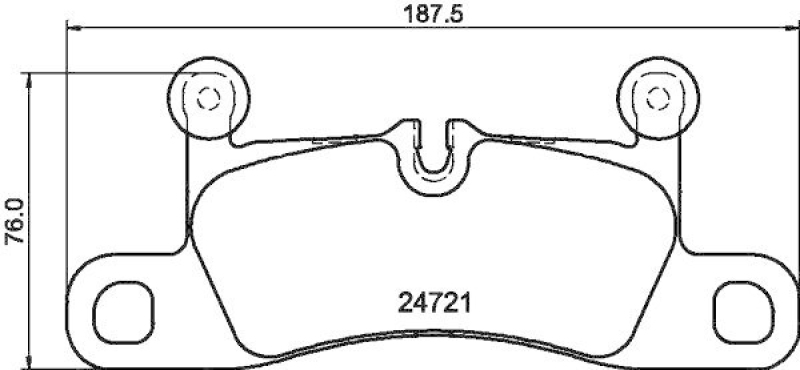 HELLA 8DB 355 015-101 Bremsbelagsatz, Scheibenbremsbelag für VW/PORSCHE