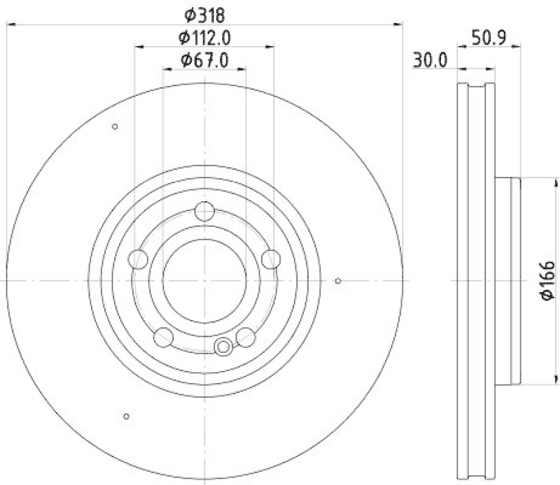 HELLA 8DD 355 133-051 Bremsscheibe