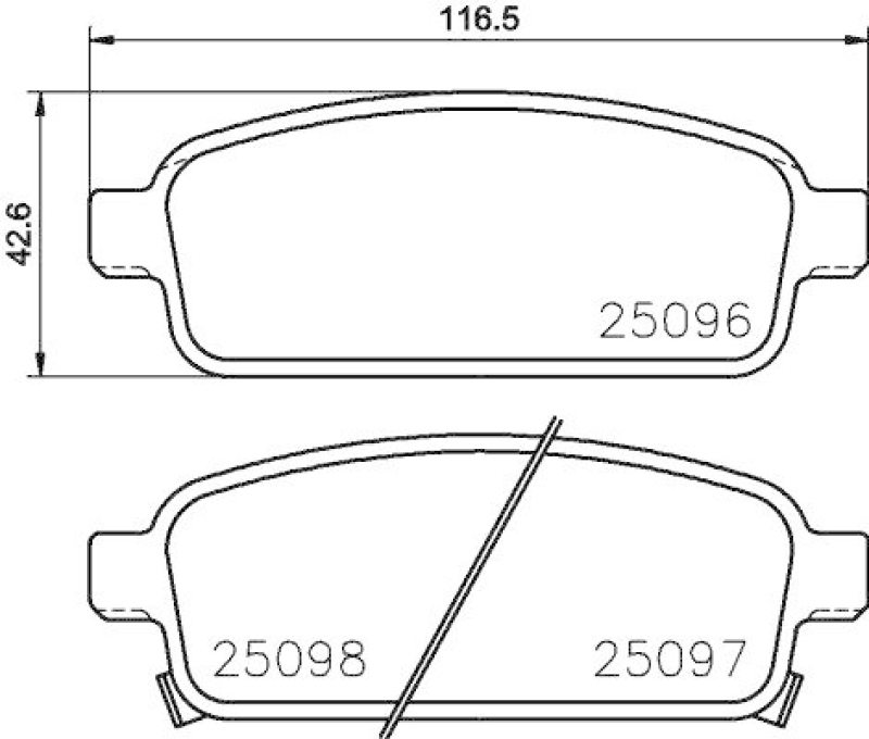 HELLA 8DB 355 015-221 Bremsbelagsatz Scheibenbremse