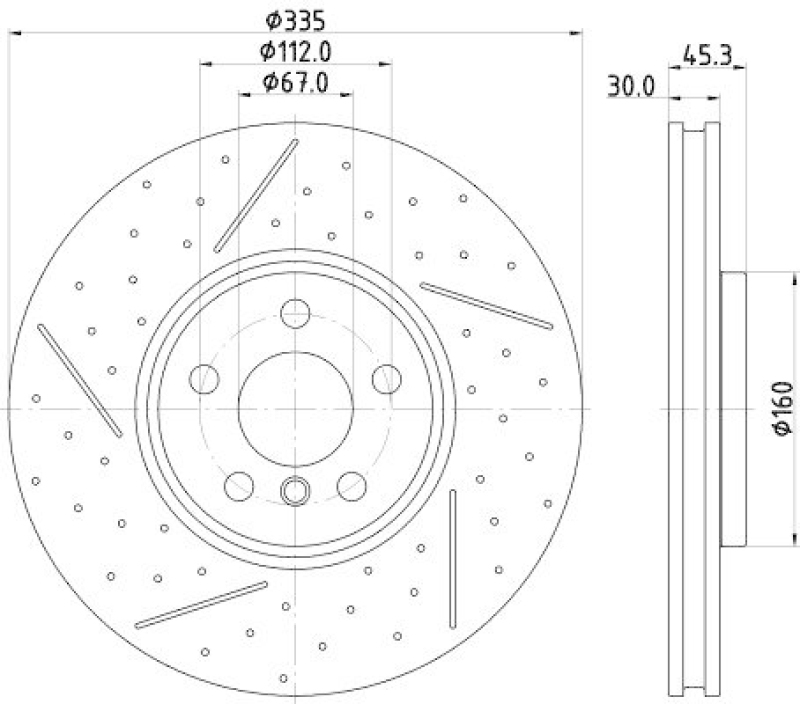 HELLA 8DD 355 133-091 Bremsscheibe