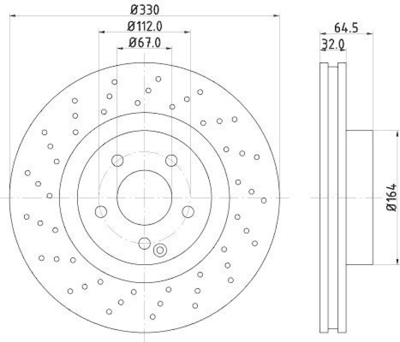 HELLA 8DD 355 127-951 Bremsscheibe