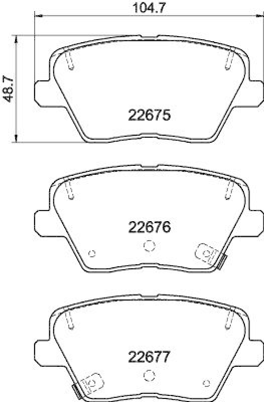 HELLA 8DB 355 037-891 Scheibenbremsbelagsatz