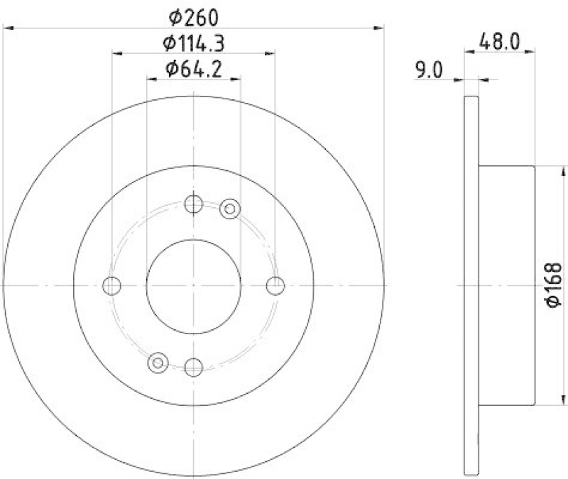 HELLA 8DD 355 133-171 Bremsscheibe