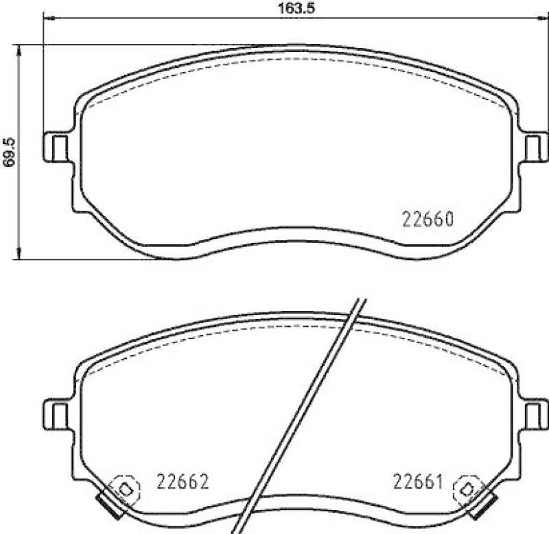 HELLA 8DB 355 037-901 Scheibenbremsbelagsatz