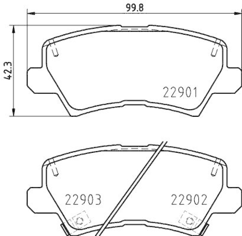 HELLA 8DB 355 037-921 Scheibenbremsbelagsatz