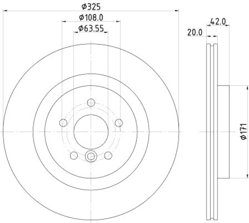 HELLA 8DD 355 133-211 Bremsscheibe