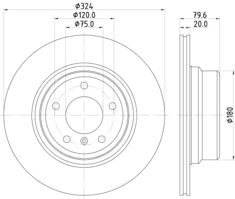 HELLA 8DD 355 128-531 Bremsscheibe