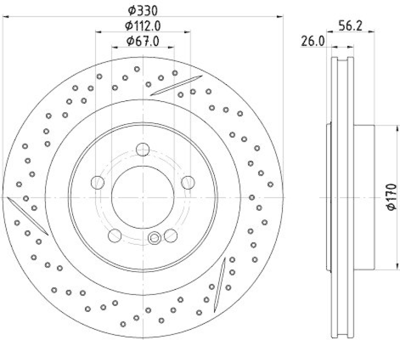 HELLA 8DD 355 133-231 Bremsscheibe