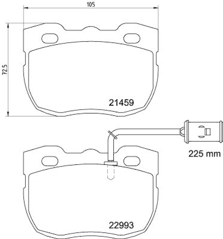 HELLA 8DB 355 037-941 Scheibenbremsbelagsatz