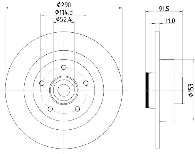 HELLA 8DD 355 133-241 Bremsscheibe