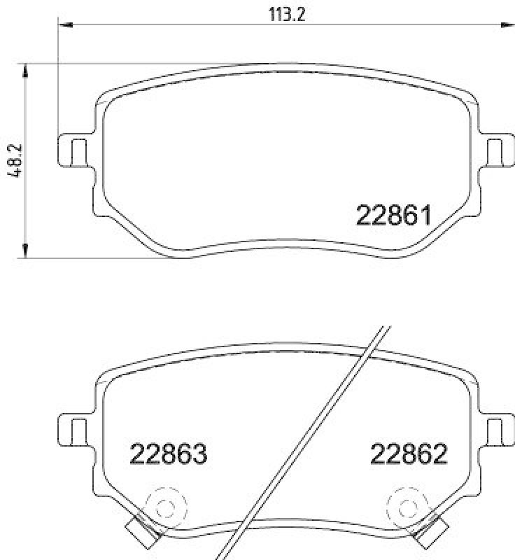 HELLA 8DB 355 037-951 Scheibenbremsbelagsatz