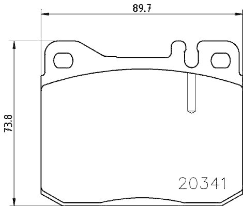 HELLA 8DB 355 017-431 Bremsbelagsatz, Scheibenbremsbelag für MB