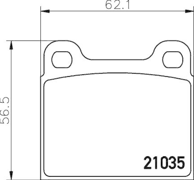 HELLA 8DB 355 017-441 Bremsbelagsatz, Scheibenbremsbelag für MB