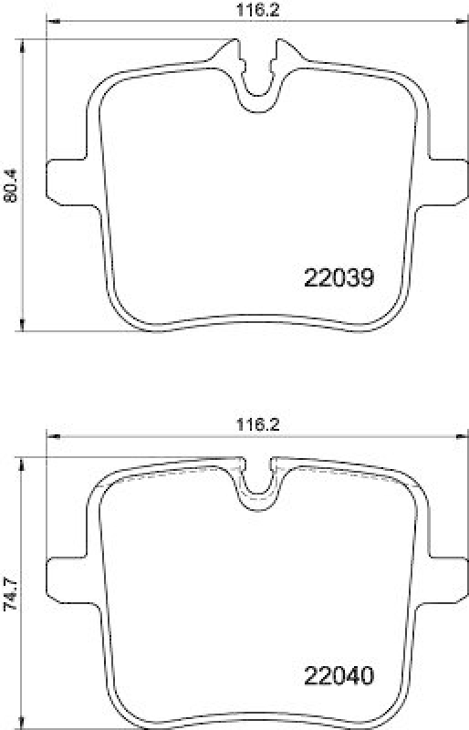 HELLA 8DB 355 037-991 Scheibenbremsbelagsatz