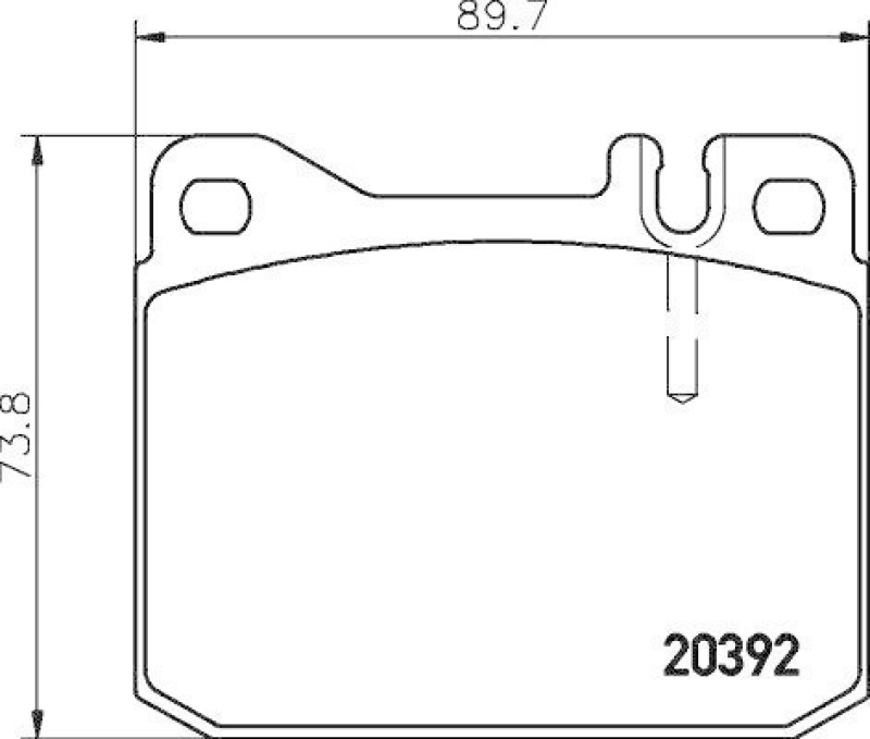 HELLA 8DB 355 017-461 Bremsbelagsatz Scheibenbremse