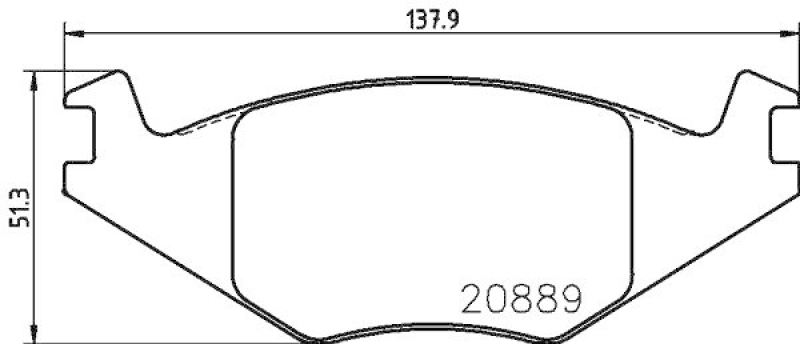 HELLA 8DB 355 017-491 Bremsbelagsatz, Scheibenbremsbelag für VW/SEAT