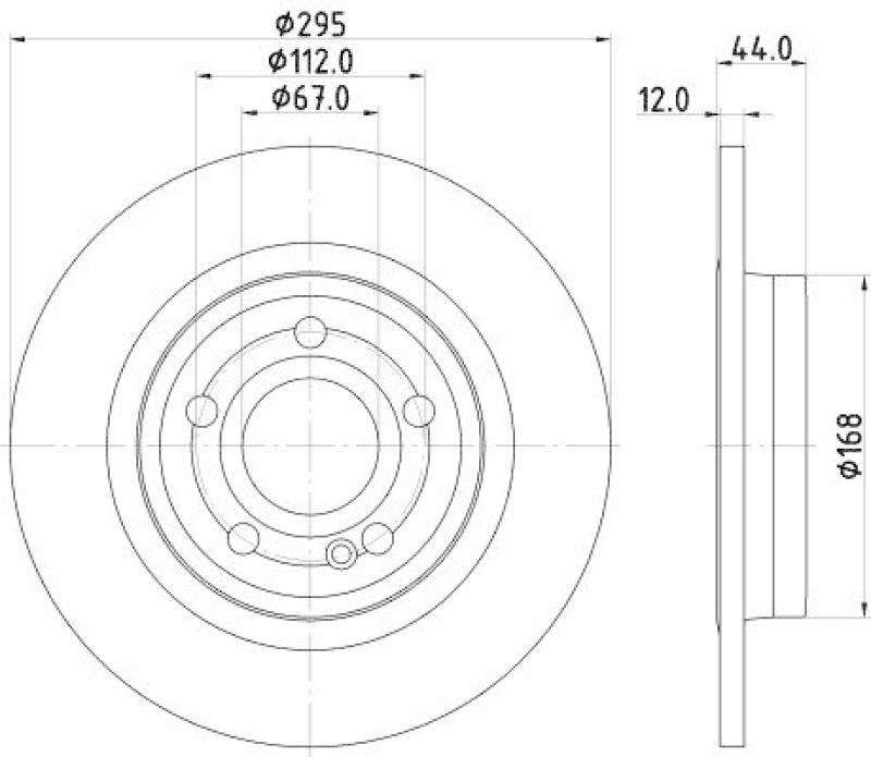 HELLA 8DD 355 133-351 Bremsscheibe