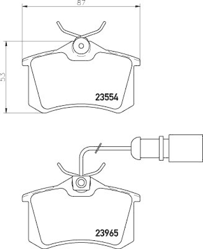 HELLA 8DB 355 018-601 Bremsbelagsatz, Scheibenbremsbelag für VW/FORD/SEAT