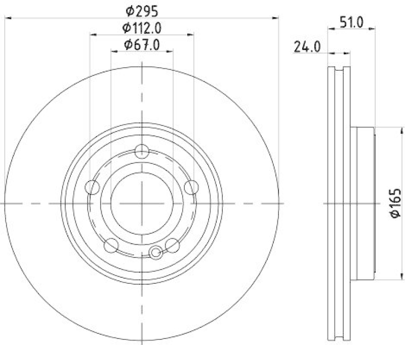 HELLA 8DD 355 133-381 Bremsscheibe