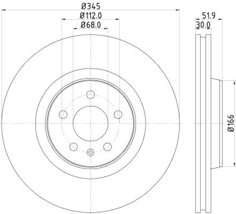 HELLA 8DD 355 129-221 Bremsscheibe