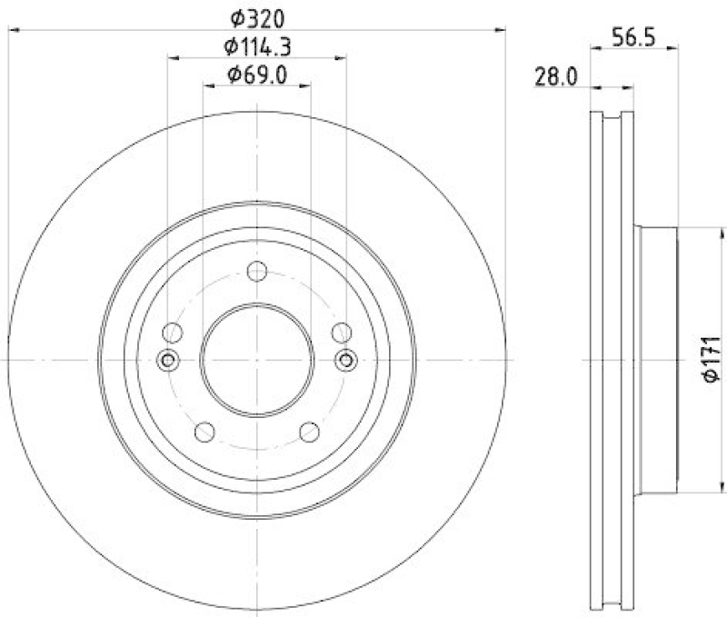 HELLA 8DD 355 133-391 Bremsscheibe