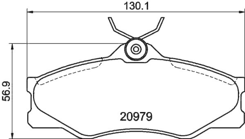 HELLA 8DB 355 017-661 Bremsbelagsatz, Scheibenbremsbelag für VW