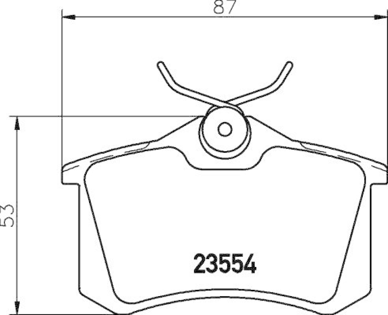 HELLA 8DB 355 017-711 Bremsbelagsatz, Scheibenbremsbelag für VW/AUDI/RENAULT/PEUGEOT/.