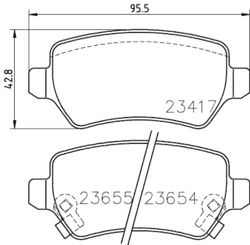 HELLA 8DB 355 018-781 Bremsbelagsatz, Scheibenbremsbelag für OPEL/KIA