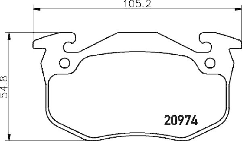 HELLA 8DB 355 018-951 Bremsbelagsatz, Scheibenbremsbelag für RENAULT/P.S.A