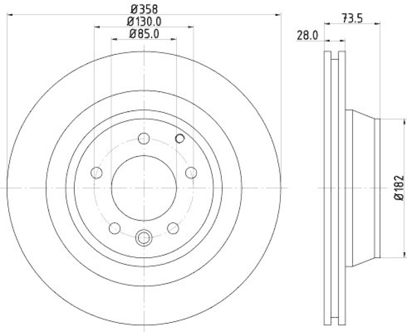 HELLA 8DD 355 129-721 Bremsscheibe