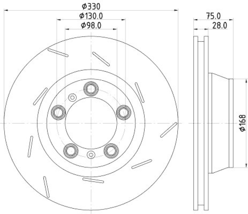 HELLA 8DD 355 133-601 Bremsscheibe