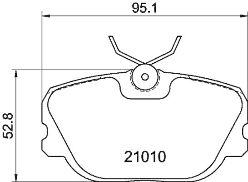 HELLA 8DB 355 017-941 Bremsbelagsatz, Scheibenbremsbelag für VOLVO