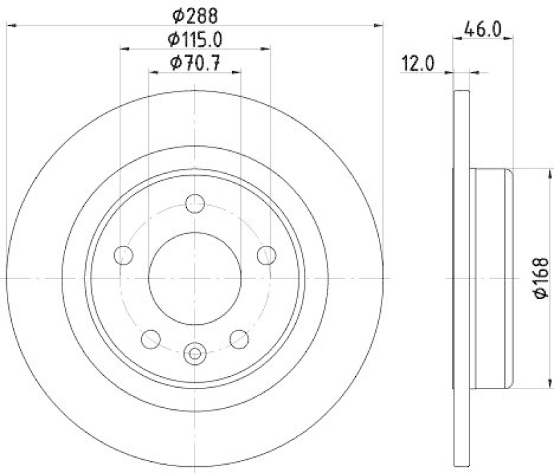 HELLA 8DD 355 132-631 Bremsscheibe