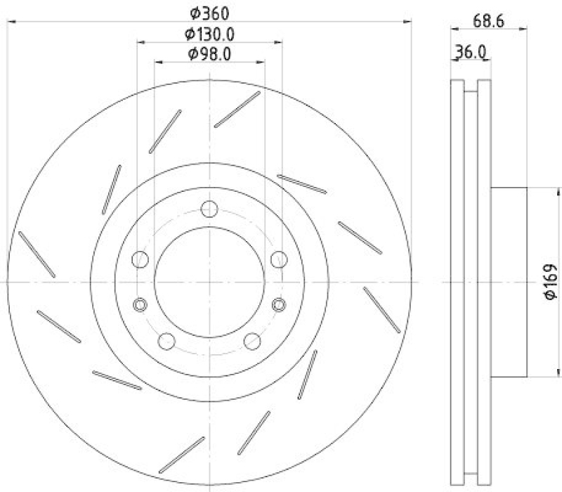 HELLA 8DD 355 133-631 Bremsscheibe