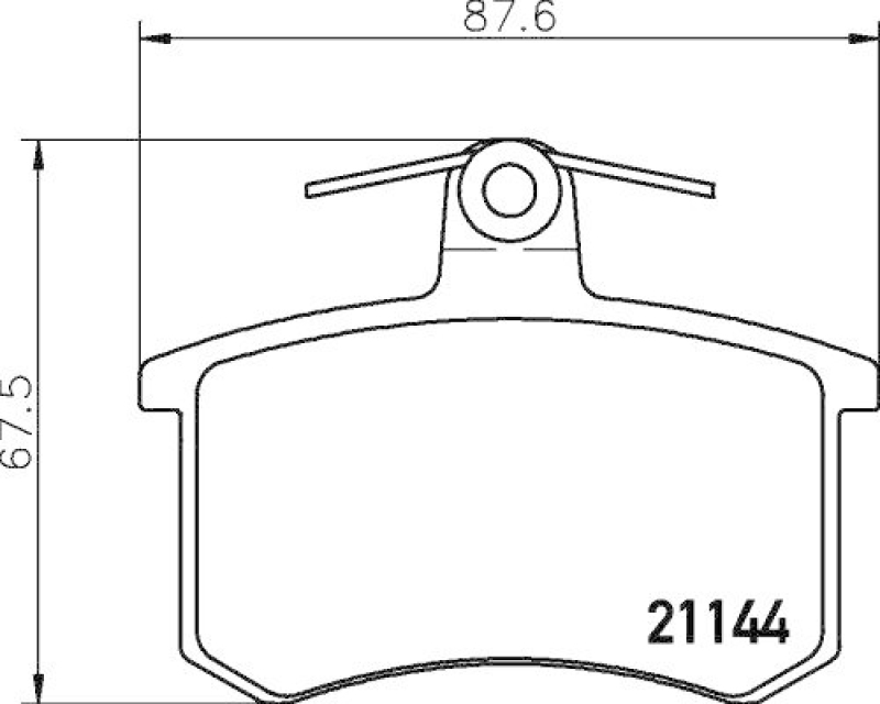 HELLA 8DB 355 017-951 Bremsbelagsatz, Scheibenbremsbelag für AUDI/FIAT/ALFA/LANCIA